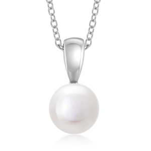 SOFIA strieborný prívesok s bielou perlou WWBUTT-7WH