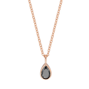 ESPRIT strieborný náhrdelník s čiernym zirkónom ESNL01601242