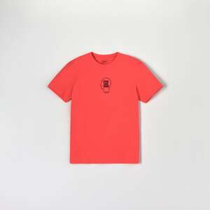 Sinsay - Tričko s dlhými rukávmi a potlačou - Oranžová