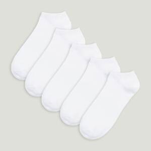 Sinsay - Súprava 5 párov basic ponožiek - Biela