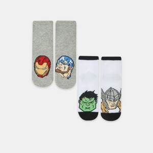 Sinsay - Súprava 2 párov ponožiek Marvel - Svetlošedá