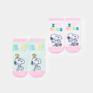 Sinsay - Súprava 2 párov ponožiek Snoopy - Purpurová
