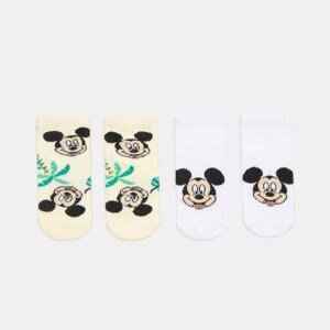 Sinsay - Súprava 2 párov ponožiek Mickey Mouse - Biela