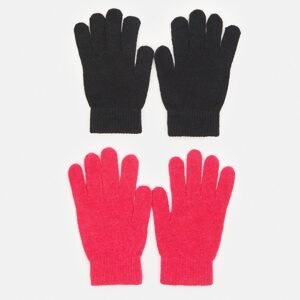 Sinsay - Súprava 2 párov rukavíc - Ružová