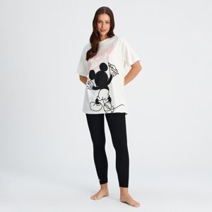 Sinsay - Bavlnené pyžamo Mickey Mouse - Krémová