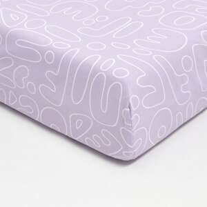 Sinsay - Bavlnené posteľné prestieradlo s gumičkou - Purpurová