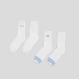 Sinsay - Súprava 2 párov ponožiek - Krémová