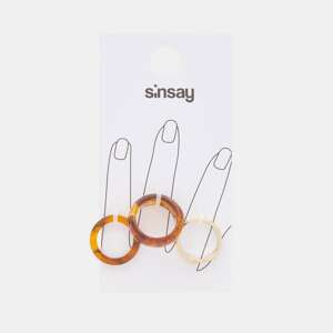 Sinsay - Súprava 3 prsteňov - Zlatá