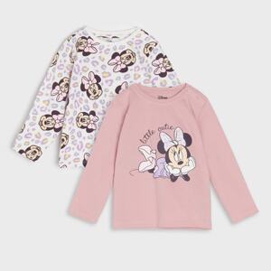 Sinsay - Súprava 2 tričiek s dlhými rukávmi Minnie Mouse - Purpurová