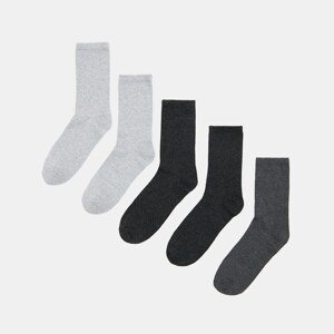 Sinsay - Súprava 5 párov ponožiek - Svetlošedá