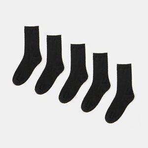 Sinsay - Súprava 5 párov ponožiek BASIC - Čierna