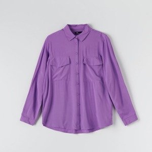 Sinsay - Viskózová košeľa regular fit - Purpurová