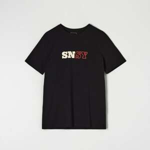 Sinsay - Tričko s krátkymi rukávmi a potlačou - Čierna