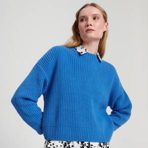 Sinsay - Mäkký úpletový sveter - Modrá