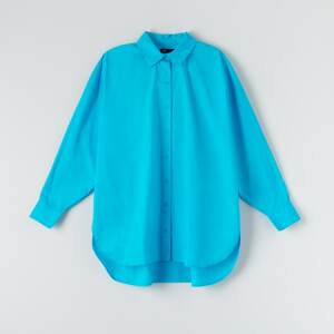 Sinsay - Oversize bavlnená košeľa - Modrá