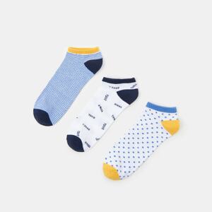 Sinsay - Súprava 3 párov žakárových ponožiek - Biela