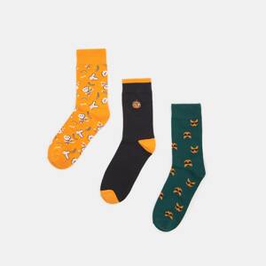 Sinsay - Súprava 3 párov ponožiek - Oranžová