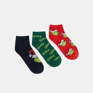 Sinsay - Súprava 3 párov ponožiek Grinch - Viacfarebná