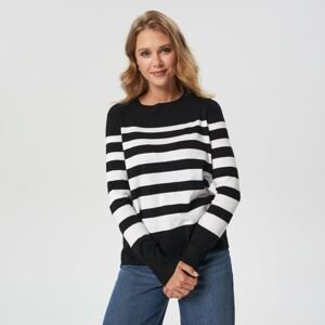 Sinsay - Pásikavý sveter - Čierna