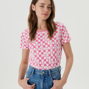 Sinsay - Vzorované tričko - Ružová