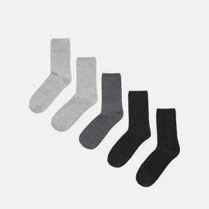 Sinsay - Súprava 5 párov ponožiek - Svetlošedá