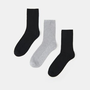 Sinsay - Súprava 3 párov ponožiek z prúžkovaného úpletu - Viacfarebná