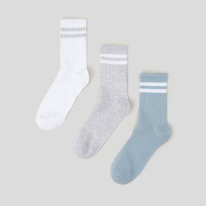 Sinsay - Súprava 3 párov ponožiek z prúžkovaného úpletu - Viacfarebná