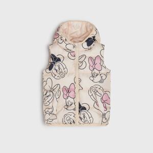 Sinsay - Prešívaná vesta Minnie Mouse - Béžová