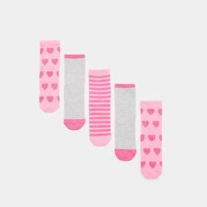 Sinsay - Súprava 5 párov ponožiek - Ružová