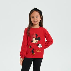 Sinsay - Tričko s dlhými rukávmi Minnie Mouse - Červená