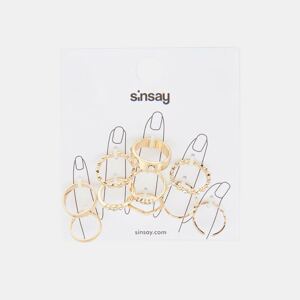 Sinsay - Súprava 10 prsteňov - Zlatá