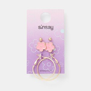 Sinsay - Súprava 3 párov náušníc - Ružová