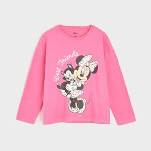Sinsay - Tričko s dlhými rukávmi Minnie Mouse - Purpurová