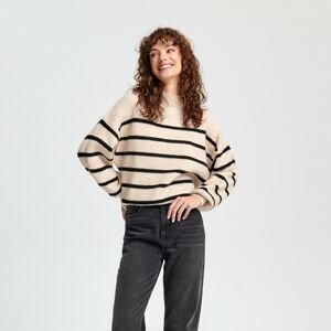 Sinsay - Pásikavý sveter - Béžová