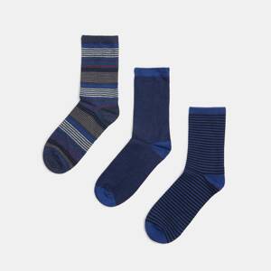 Sinsay - Súprava 3 párov ponožiek - Modrá