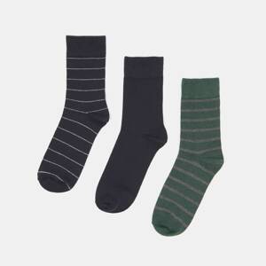 Sinsay - Súprava 3 párov ponožiek - Tmavomodrá