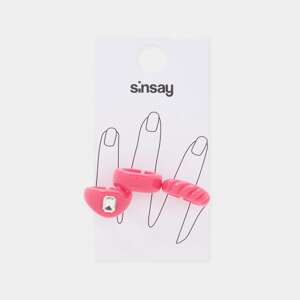 Sinsay - Súprava 3 prsteňov - Ružová