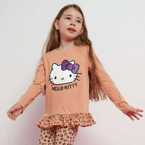 Sinsay - Tričko s dlhými rukávmi Hello Kitty - Ružová