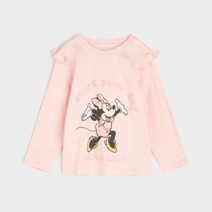 Sinsay - Tričko s dlhými rukávmi Minnie Mouse - Ružová