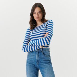 Sinsay - Pásikavý sveter - Modrá