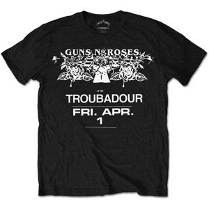 Guns N’ Roses tričko Troubadour Flyer Čierna M