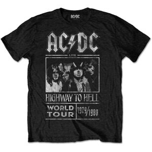 AC/DC tričko Highway to Hell World Tour 1979/1980 Čierna XXL