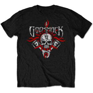Godsmack tričko Chrome Pistons Čierna L
