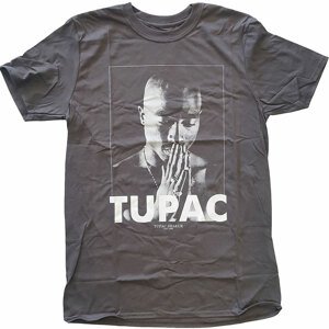 2Pac tričko Praying Šedá S