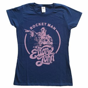 Elton John tričko Rocketman Circle Point Modrá XS
