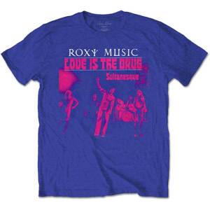 Roxy Music tričko Love Is The Drug Modrá XL