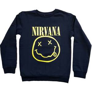 Nirvana mikina Yellow Smiley Modrá 9-10 rokov