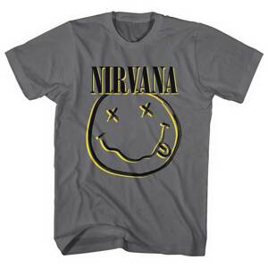 Nirvana tričko Inverse Smiley Šedá L