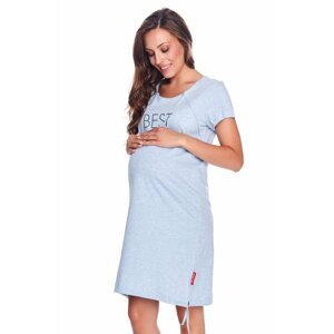 Modro-sivá tehotenská nočná košeľa TCB9081