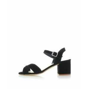 Čierne kožené sandále 66345